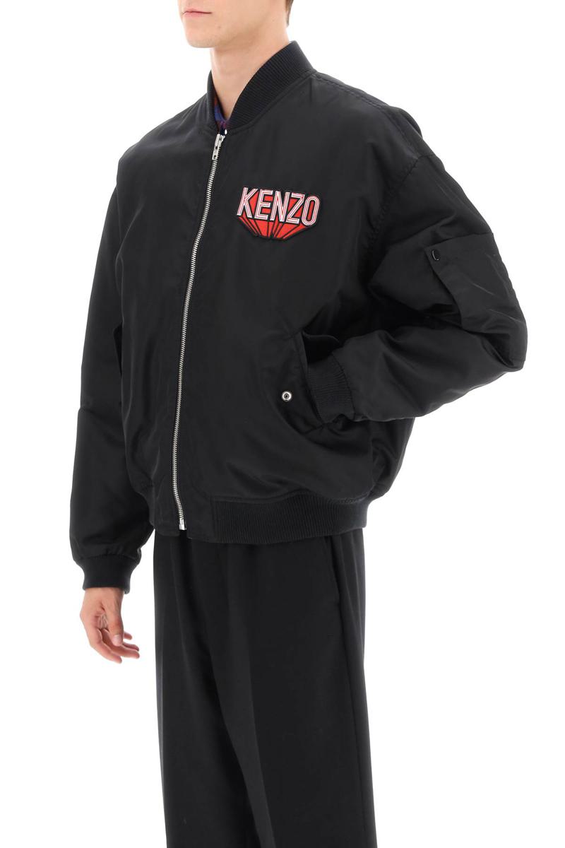 Shop Kenzo 3d Varsity Bomber Jacket In Nero