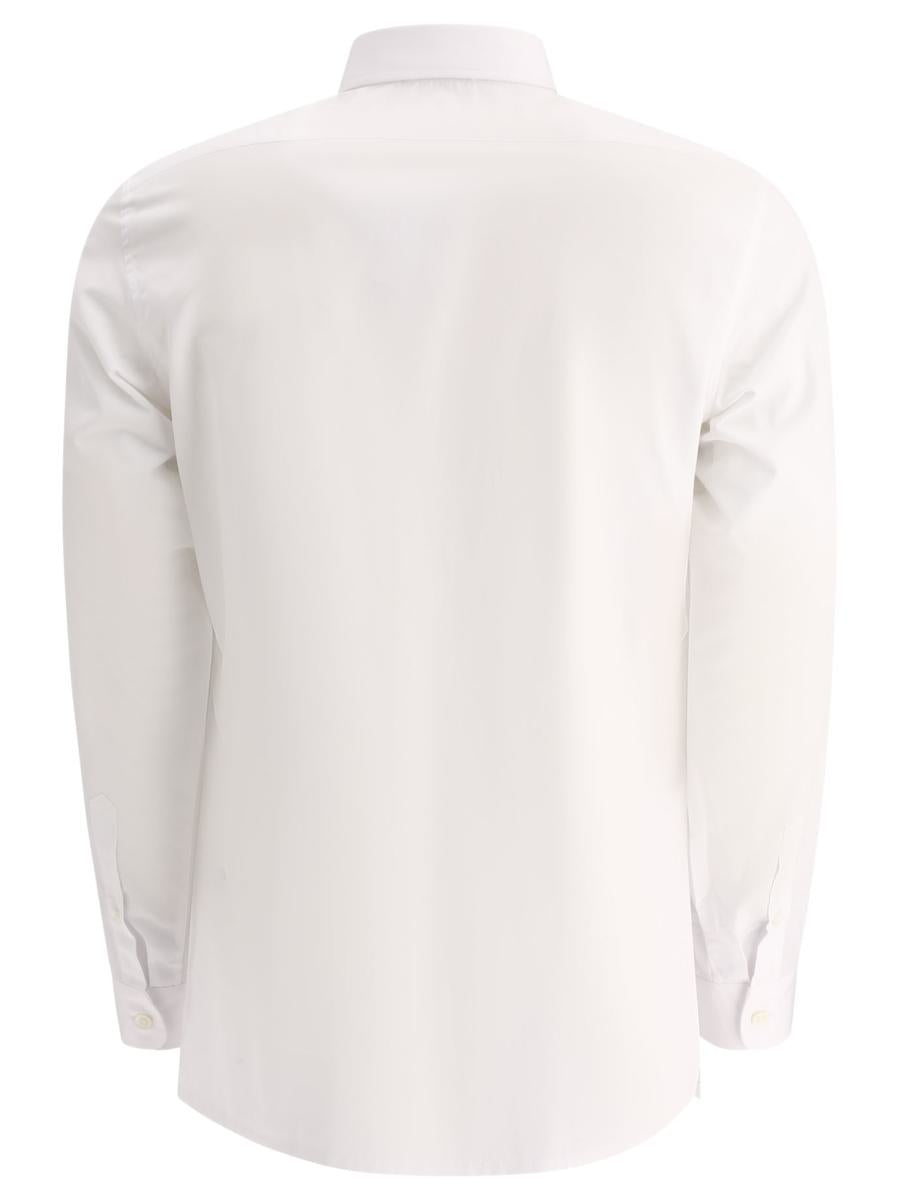 Shop Givenchy "4g" Embroidered Poplin Shirt In White