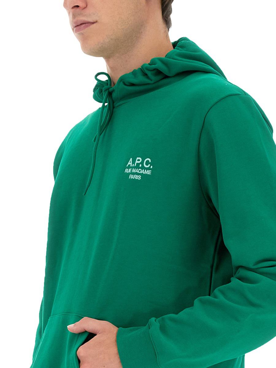 Shop Apc A.p.c. "marvin" Sweatshirt In Green