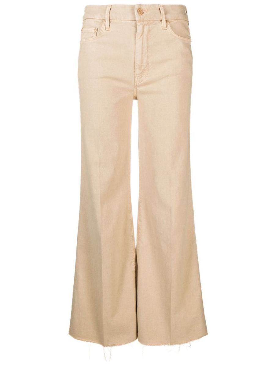 Shop Mother The Roller Fray Jeans In Beige