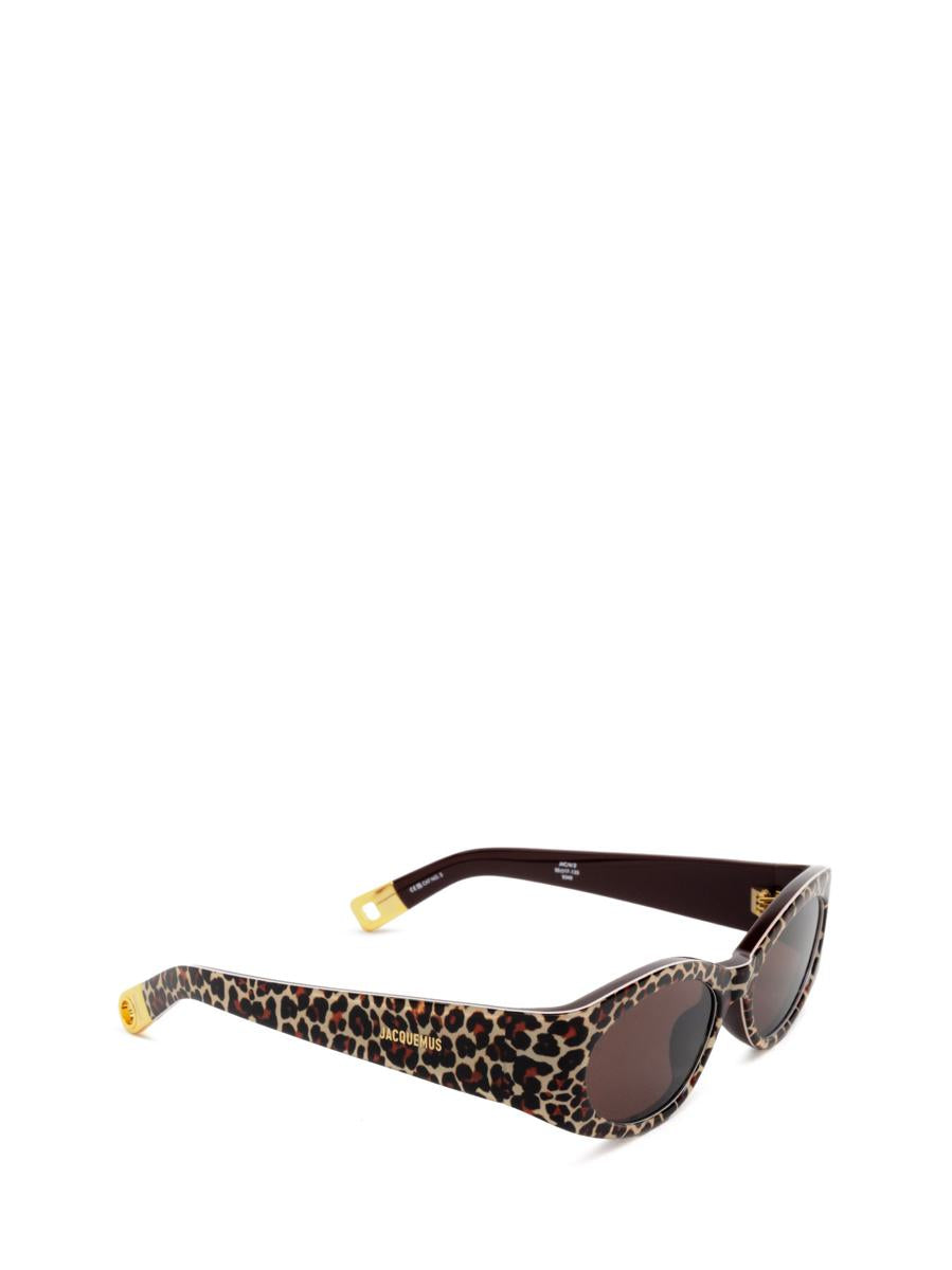 Shop Jacquemus Eyeglasses In Leopard