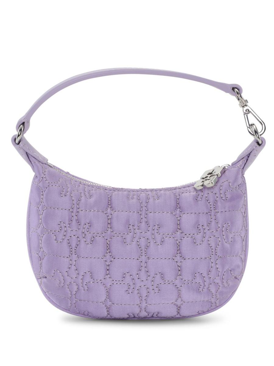 Shop Ganni Butterfly Mini Bag In Lilac