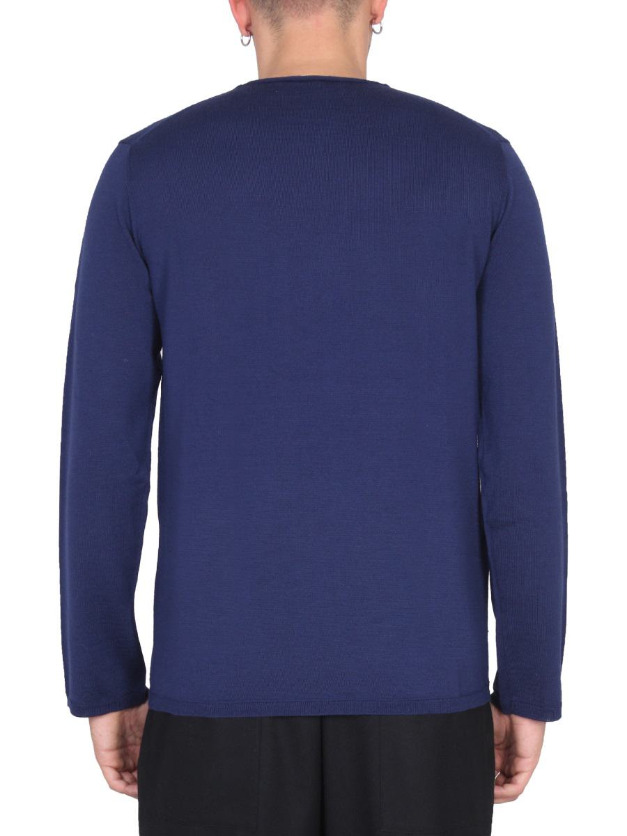 Shop Comme Des Garçons Wool Jersey. In Blue