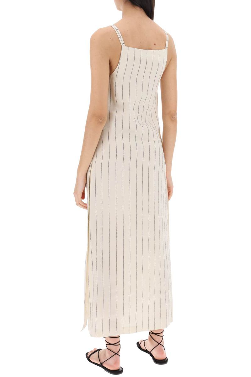 Shop Loulou Studio "striped Sleeveless Dress Et In Bianco