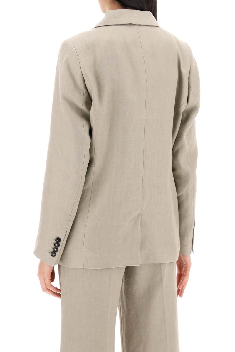 Shop Skall Studio "yoko Linen Deconstructed In Grigio