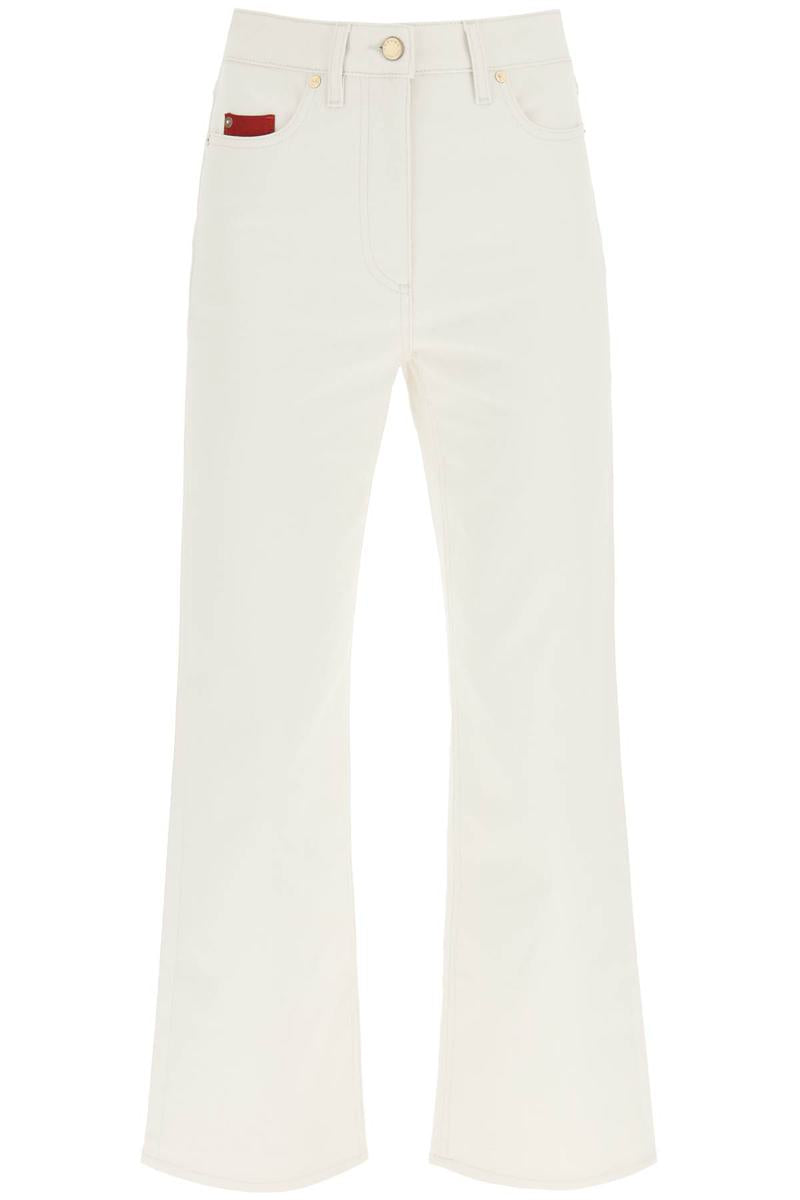 Shop Agnona Cotton Cashmere Jeans In Beige