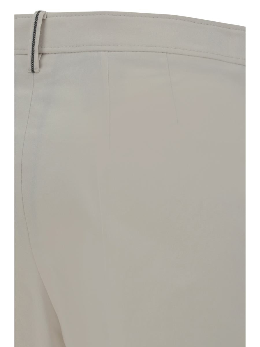 Shop Brunello Cucinelli Pants In Oat Grain