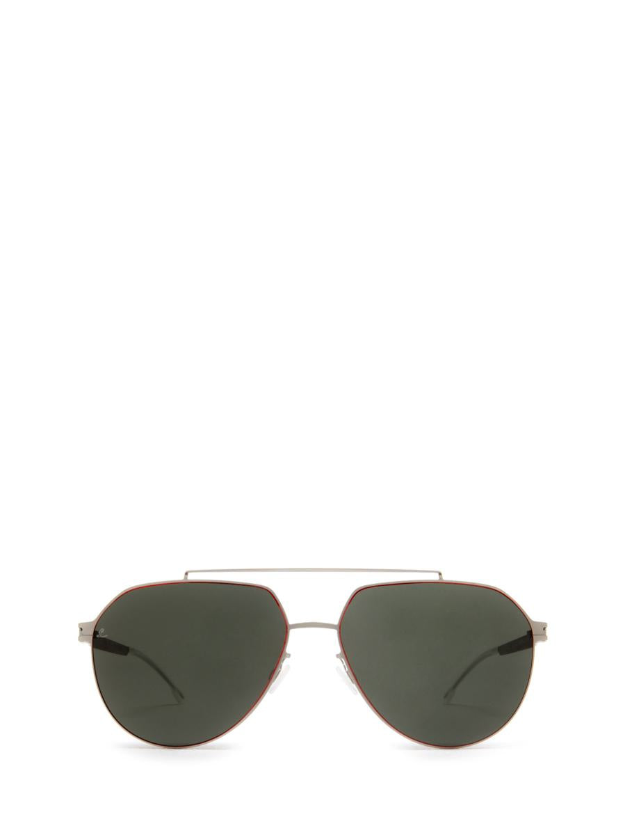 Shop Mykita Sunglasses In Matte Silver