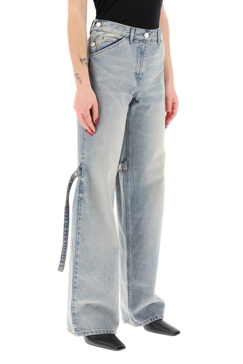 Shop Courrèges "denim Sailor-style Baggy In Blu