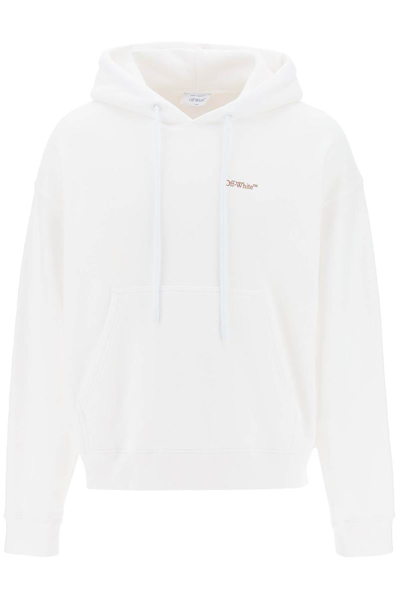 Shop Off-white Hoodie With Back Arrow Print In Bianco