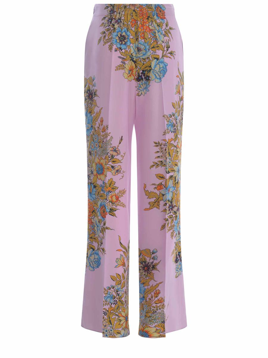 Shop Etro Trousers Pink In Rosa