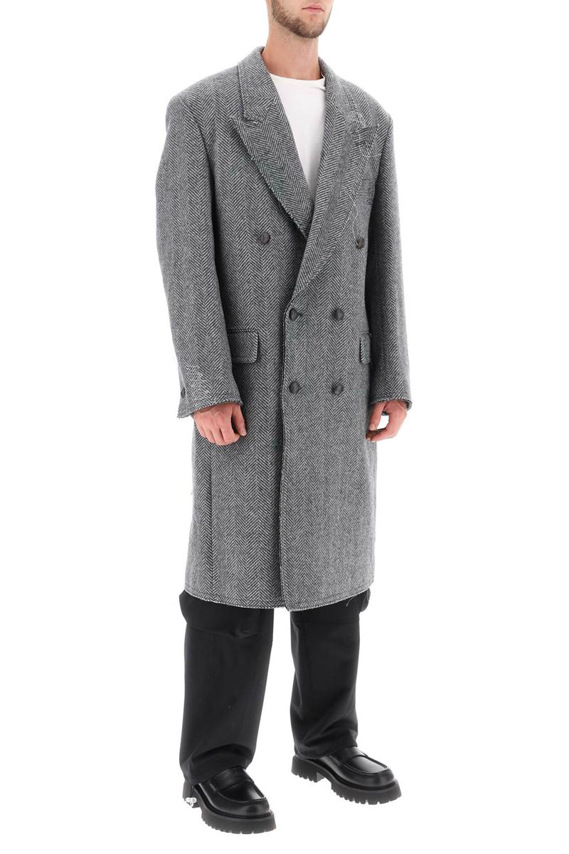 Shop Andersson Bell 'moriens' Double-breasted Coat In Grigio