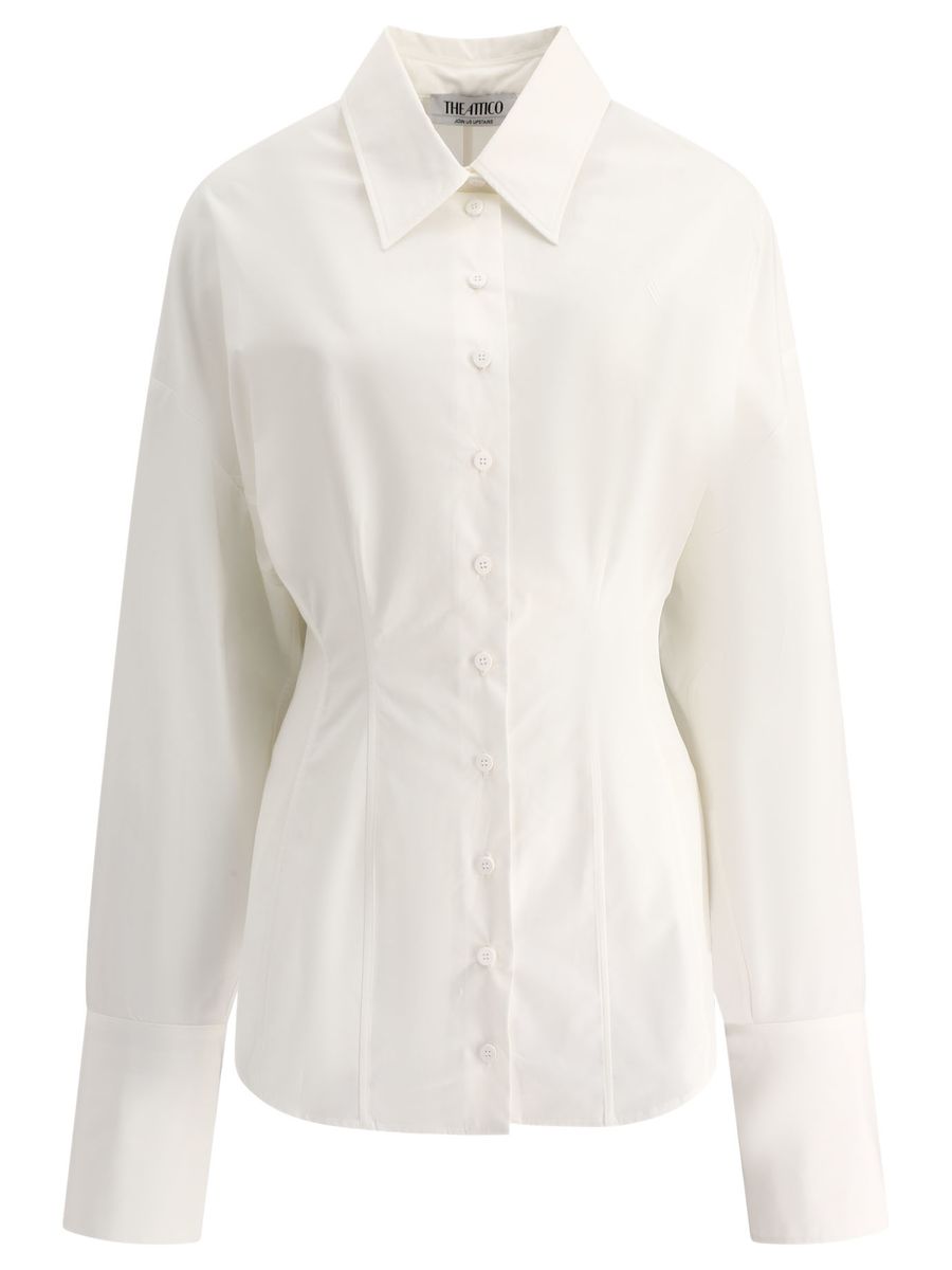 Shop Attico The  Asymmetric Shirt In White