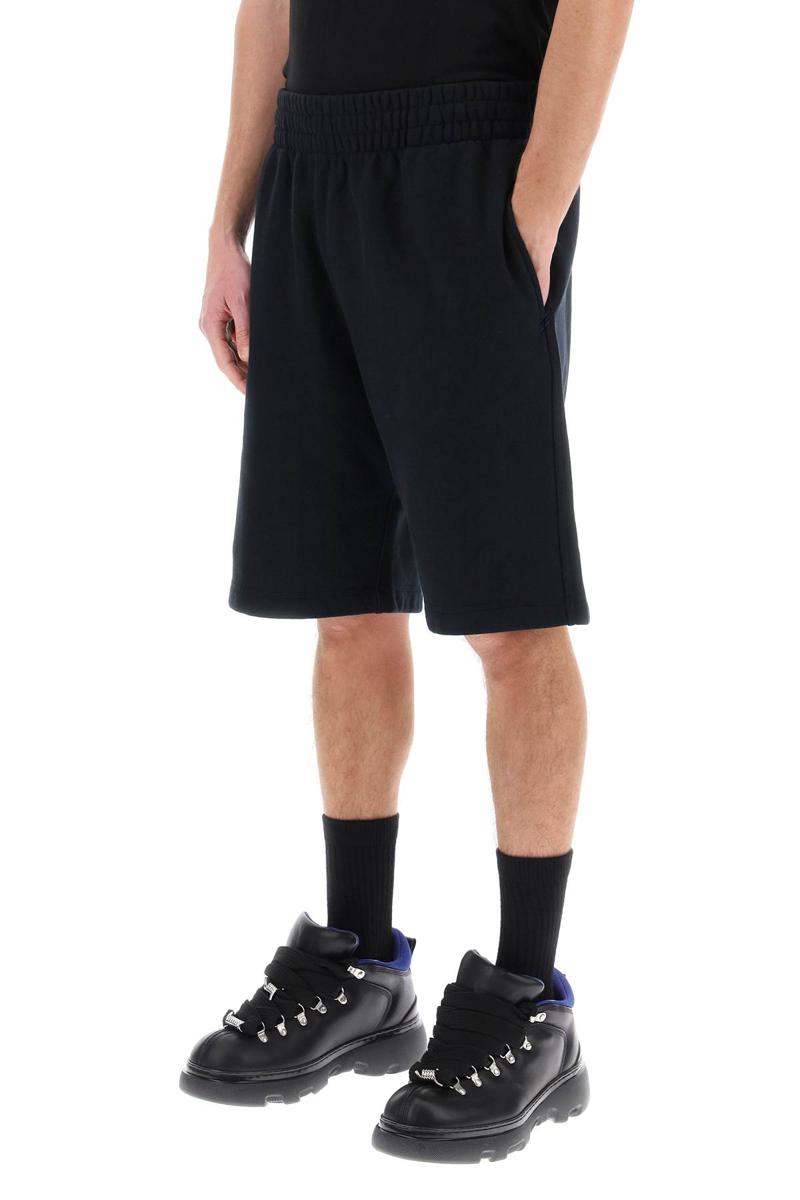 Shop Burberry Ekd Sweatshorts In Nero