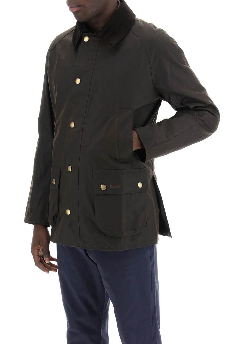 Shop Barbour Ashby Waxed Jacket In Verde