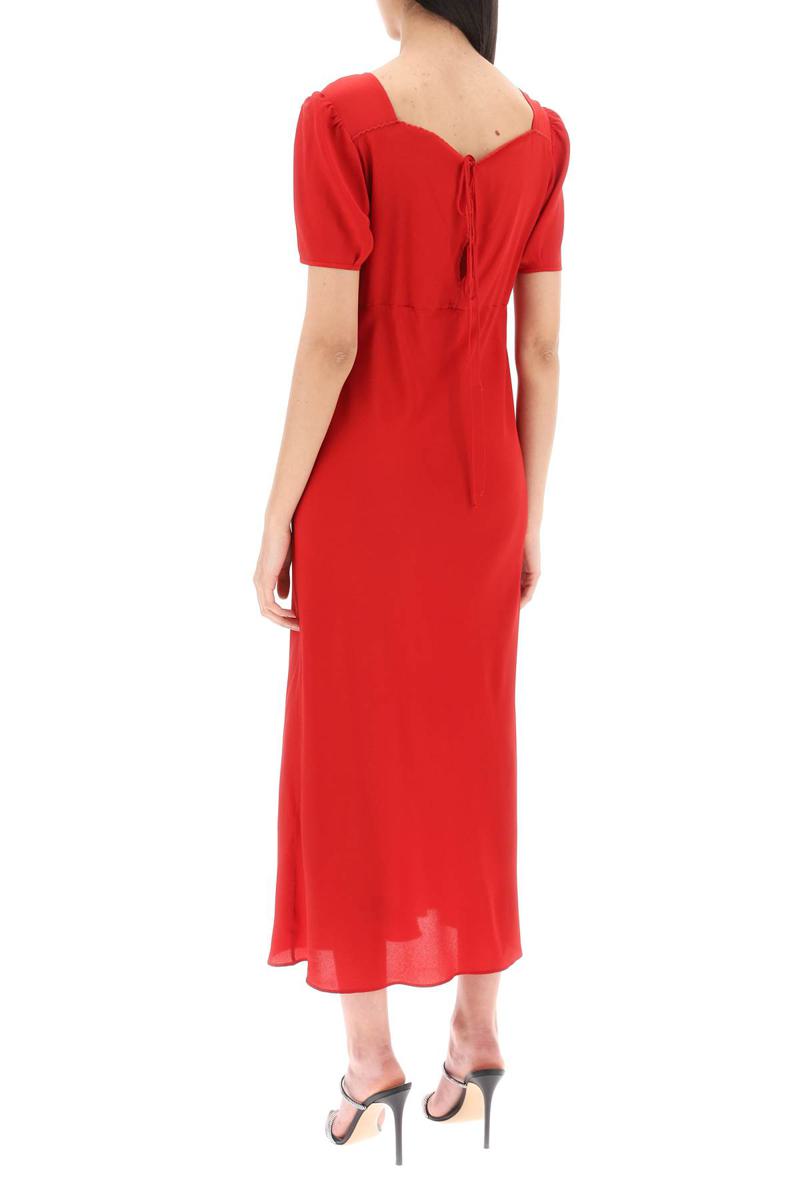 Shop N°21 Crepe Midi Dress In Rosso
