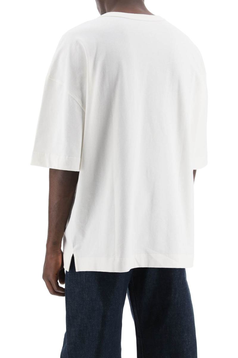 Shop Lemaire Boxy T-shirt In Bianco