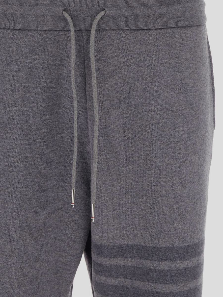 Shop Thom Browne Thome Trousers In Lightgrey