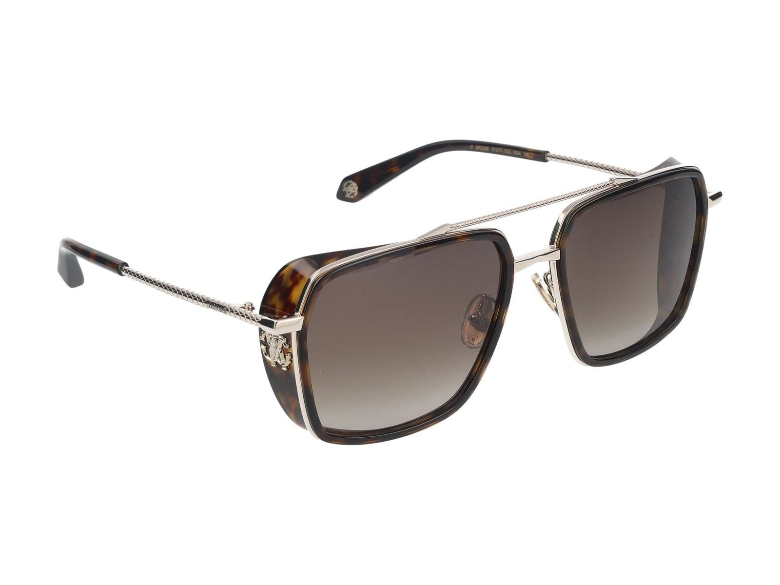 Shop Roberto Cavalli Sunglasses In Glossy Clear Gold