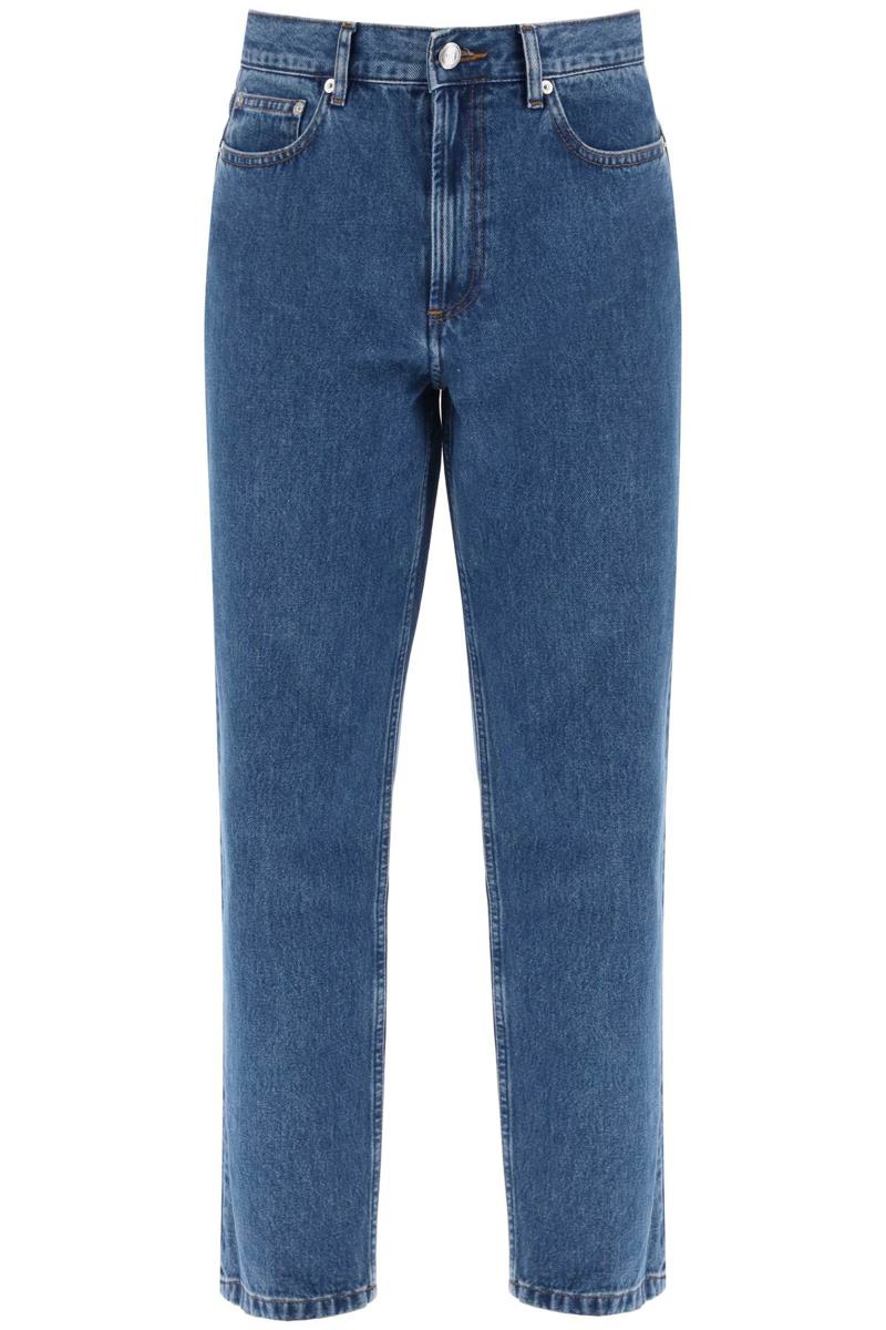 Shop Apc Martin Straight Jeans In Blu