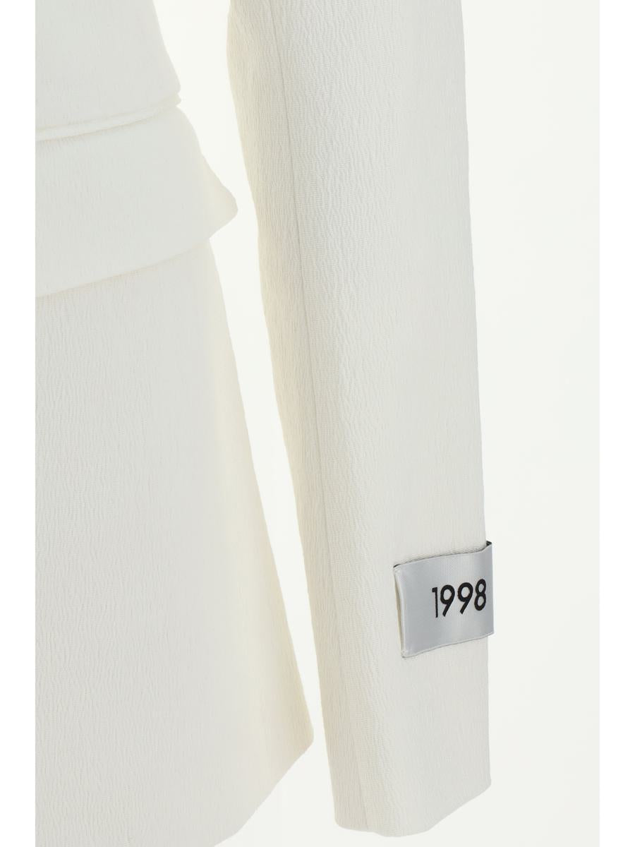 Shop Dolce & Gabbana Blazers E Vests In Bianco Ottico