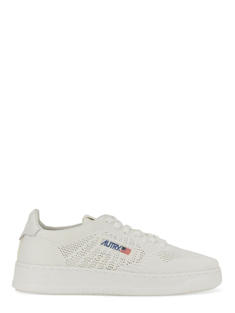 Shop Autry Medalist Easeknit Low Sneakers In White