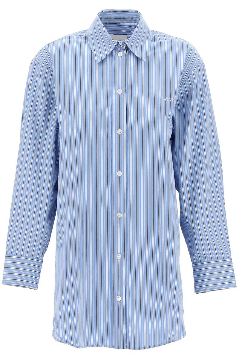 Shop Isabel Marant Cylvany Maxi Shirt In Blu