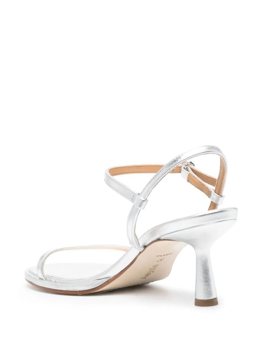 Shop Aeyde Sandals In Silver