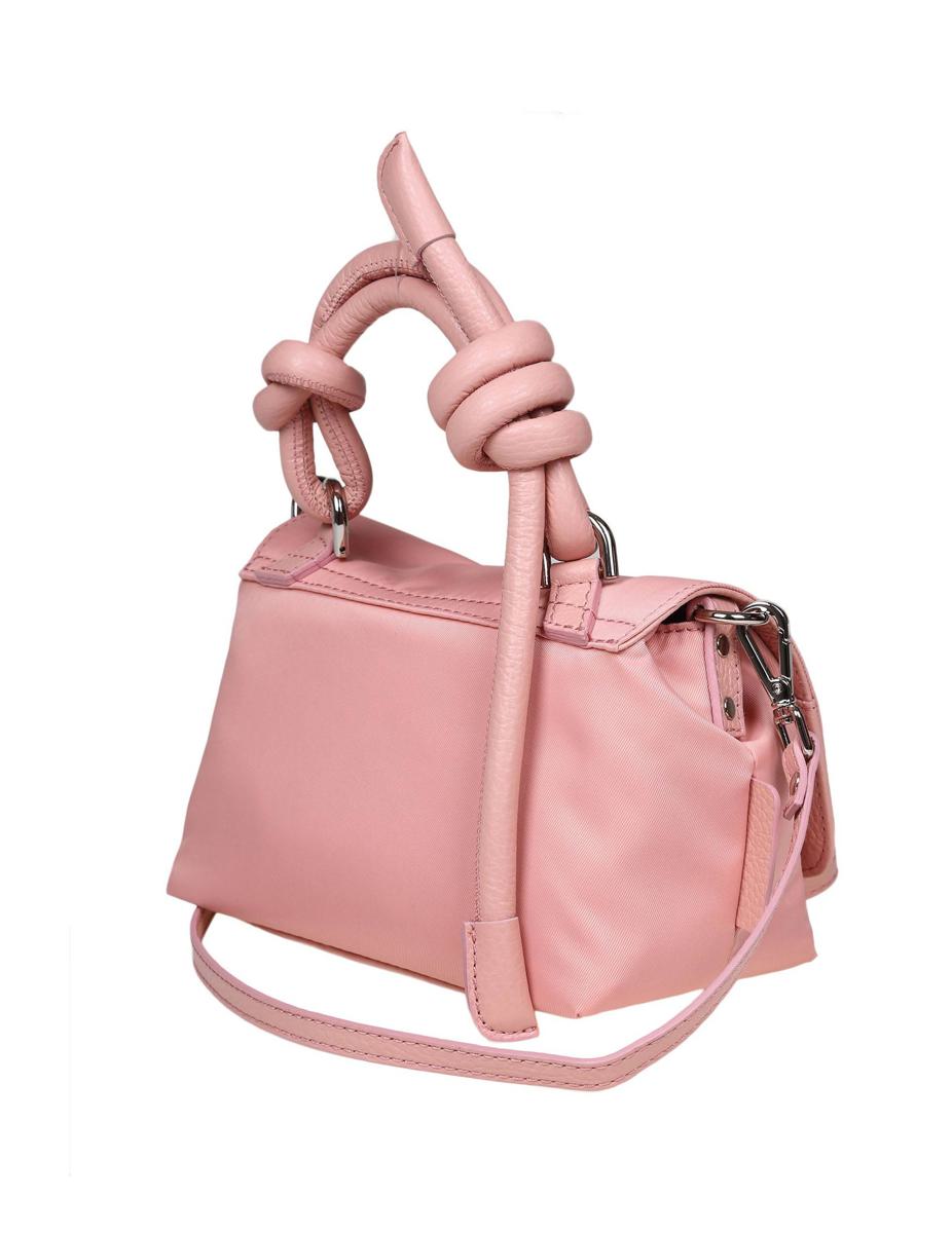Shop Zanellato Shiny Nylon Bag That Can Be Carried By Hand Or Over The Shoulder In Pink