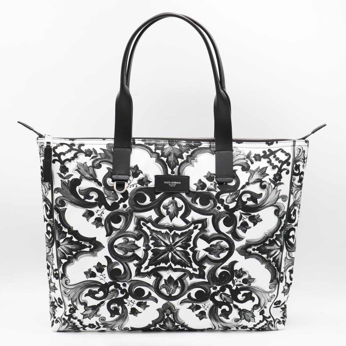 Dolce & Gabbana Black And White Majolica Totes