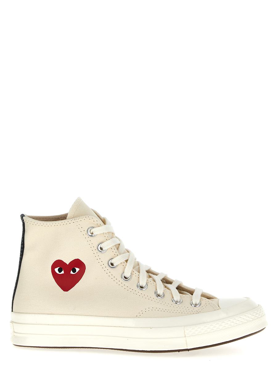 Shop Comme Des Garçons Play Comme Des Garçons Sneakers Play X Converse In White