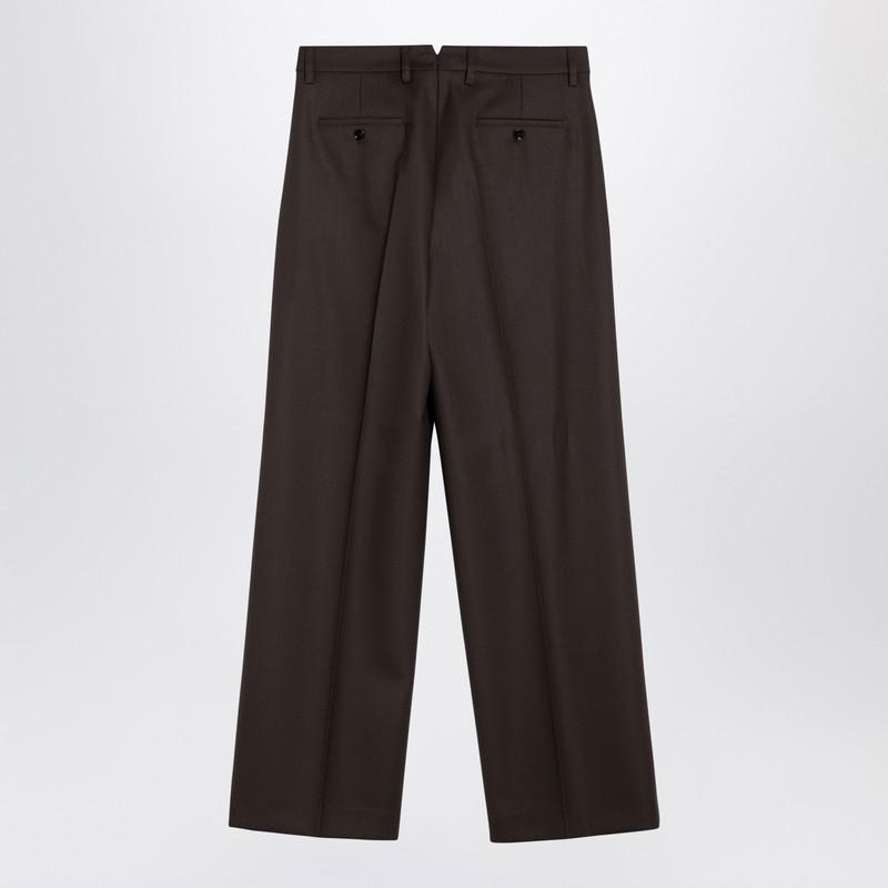 Shop Ami Alexandre Mattiussi Ami Paris Wide-leg Trousers In In Brown