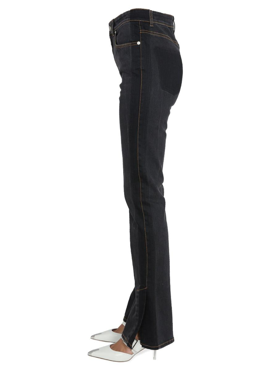 Shop Alexander Mcqueen Jeans Wide Leg In Black