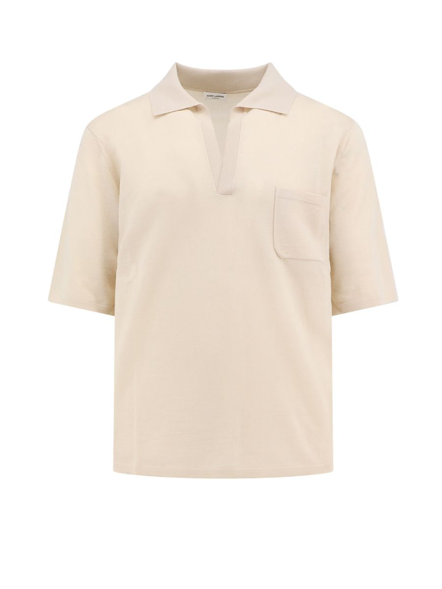 Saint Laurent T-shirts And Polos In Neutral