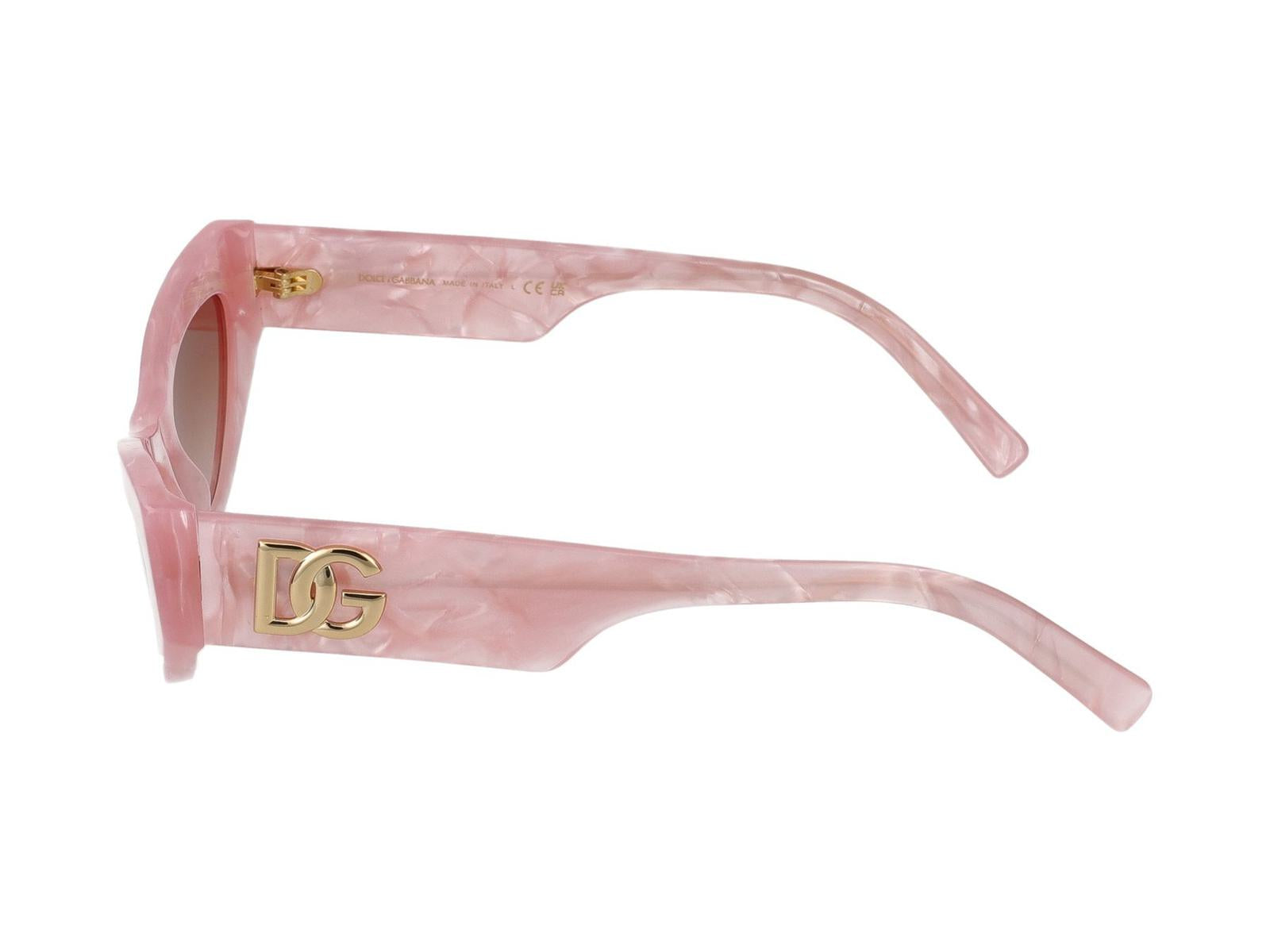 Shop Dolce & Gabbana Sunglasses In Pink Mother Of Pearl