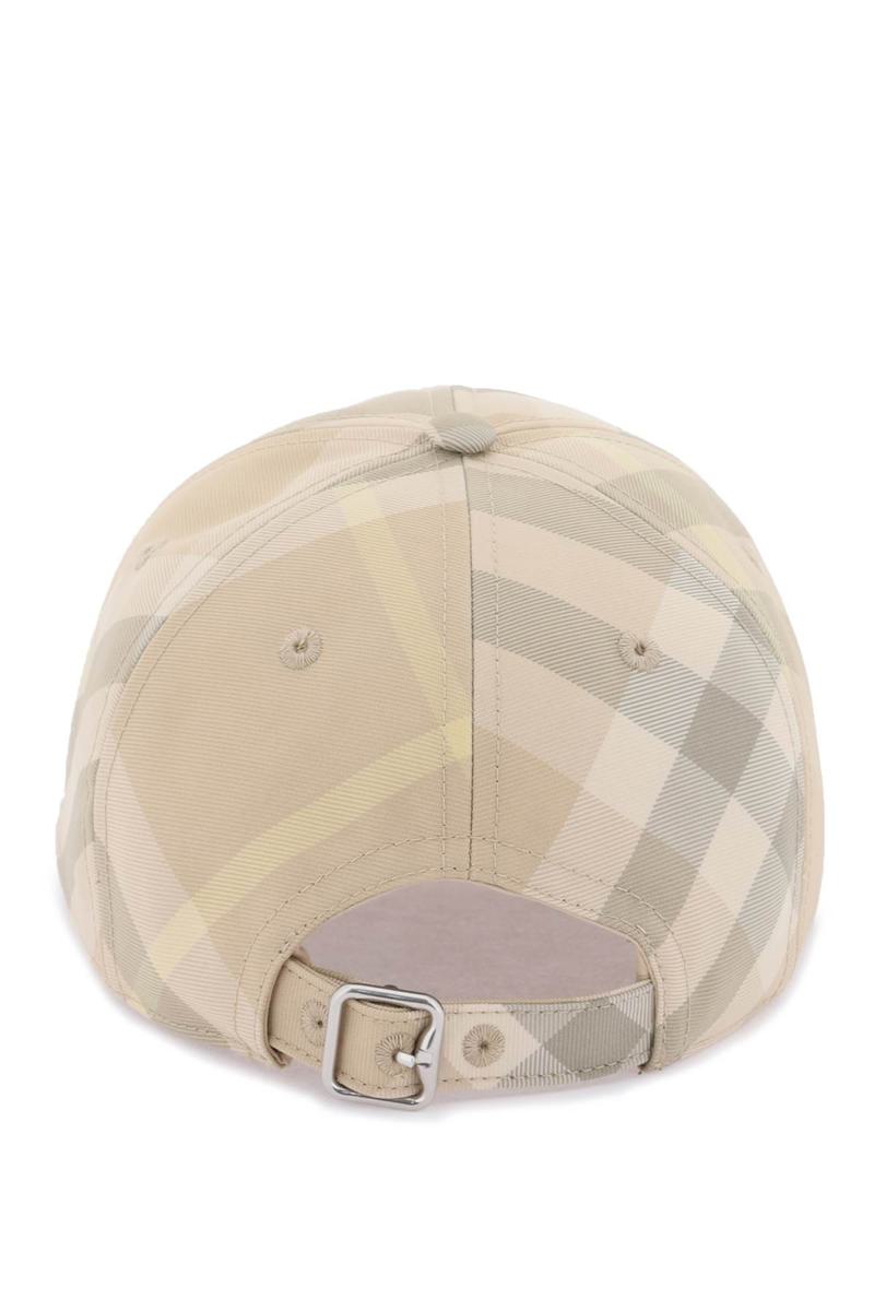 Shop Burberry Check Baseball Cap In Beige