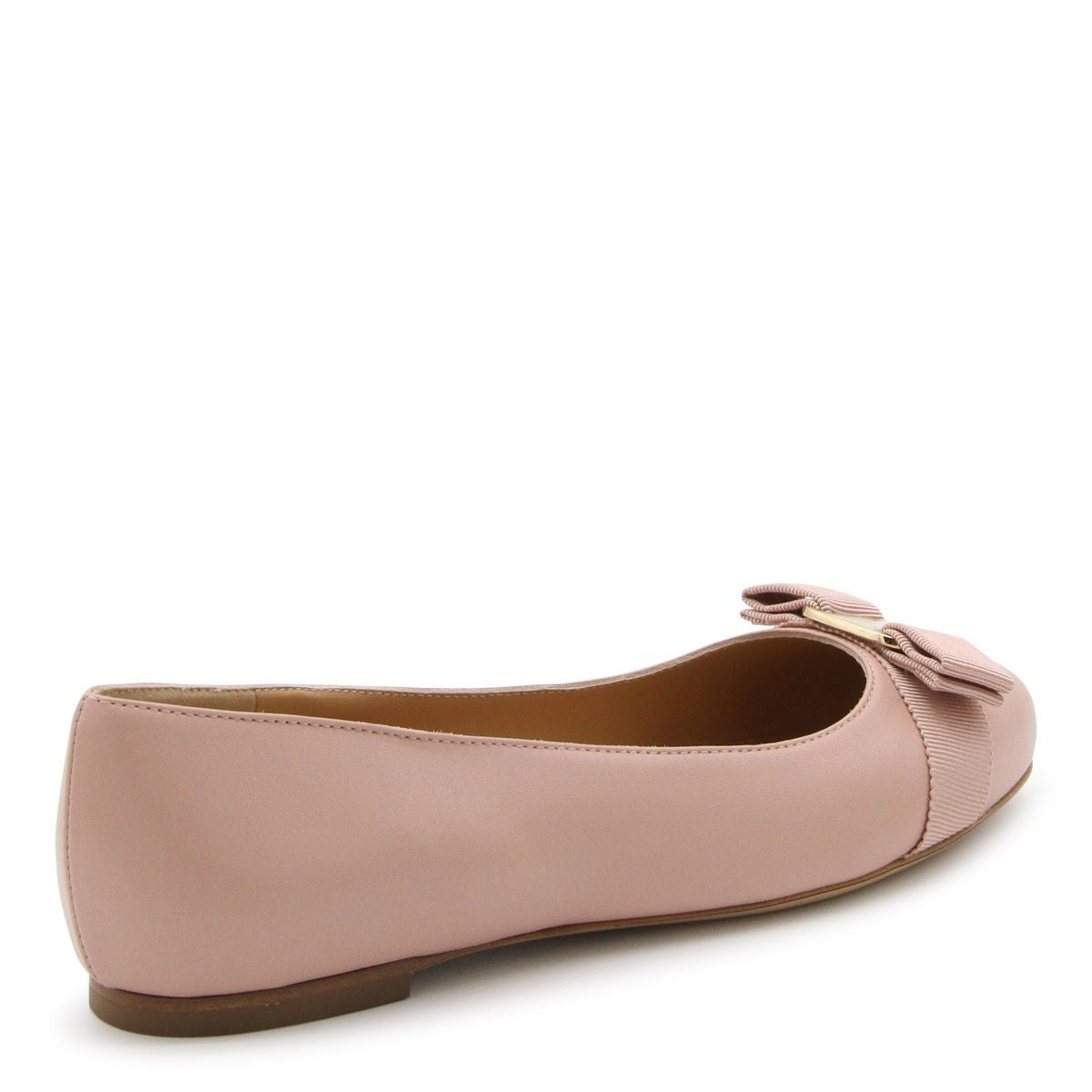 Shop Ferragamo Salvatore  Pink Leather Flats