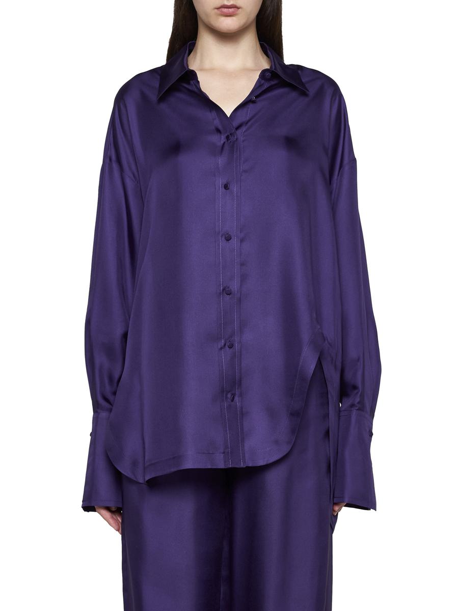 Shop Blanca Vita Shirts In Purple