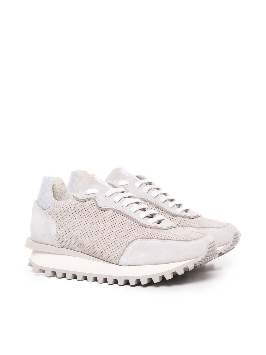 Shop Eleventy Sneakers In Sand, Grey