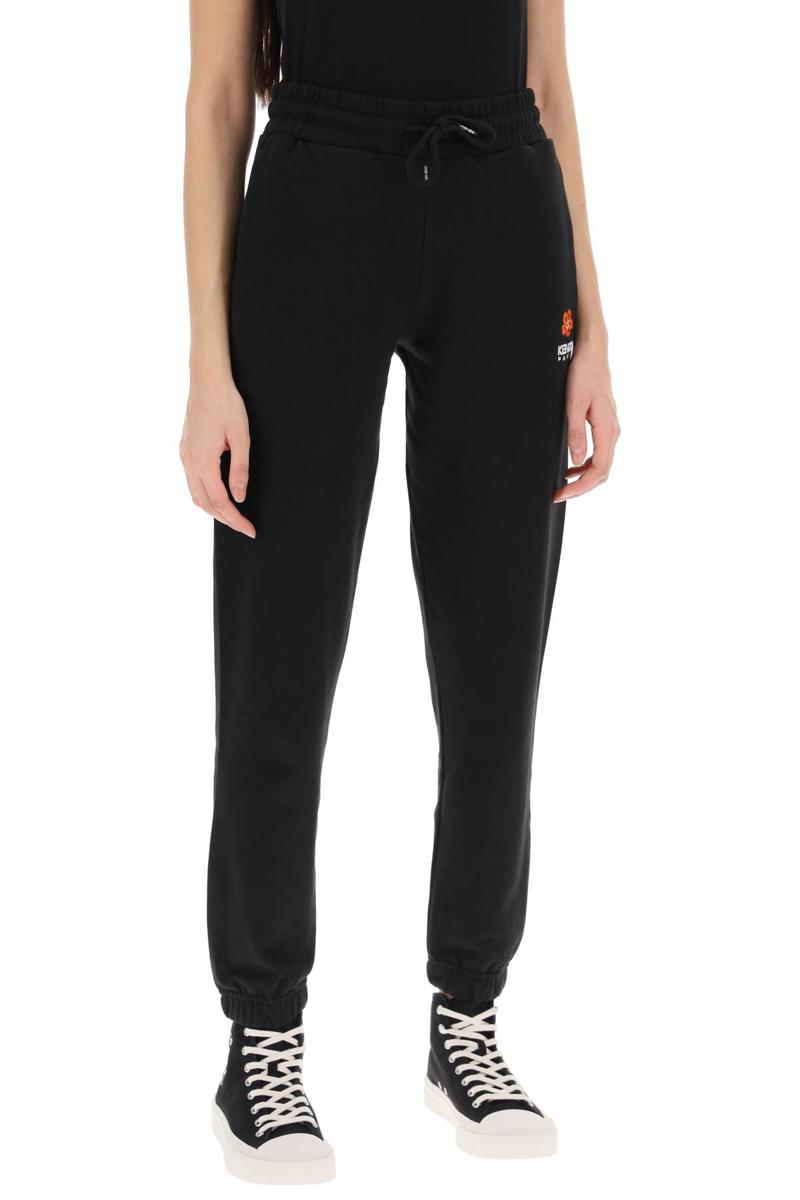 Shop Kenzo Joggers With Embroidery In Nero
