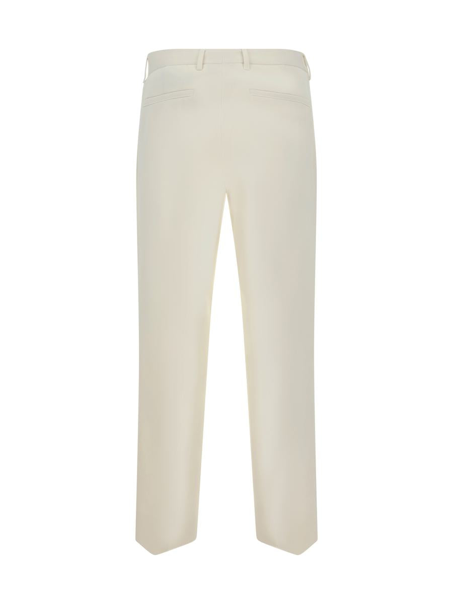 Shop Zegna Pants In Bianco Ottico Unito