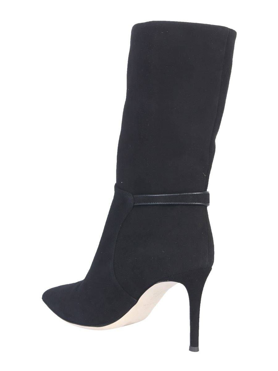 Shop Giuseppe Zanotti Suede Boot In Black