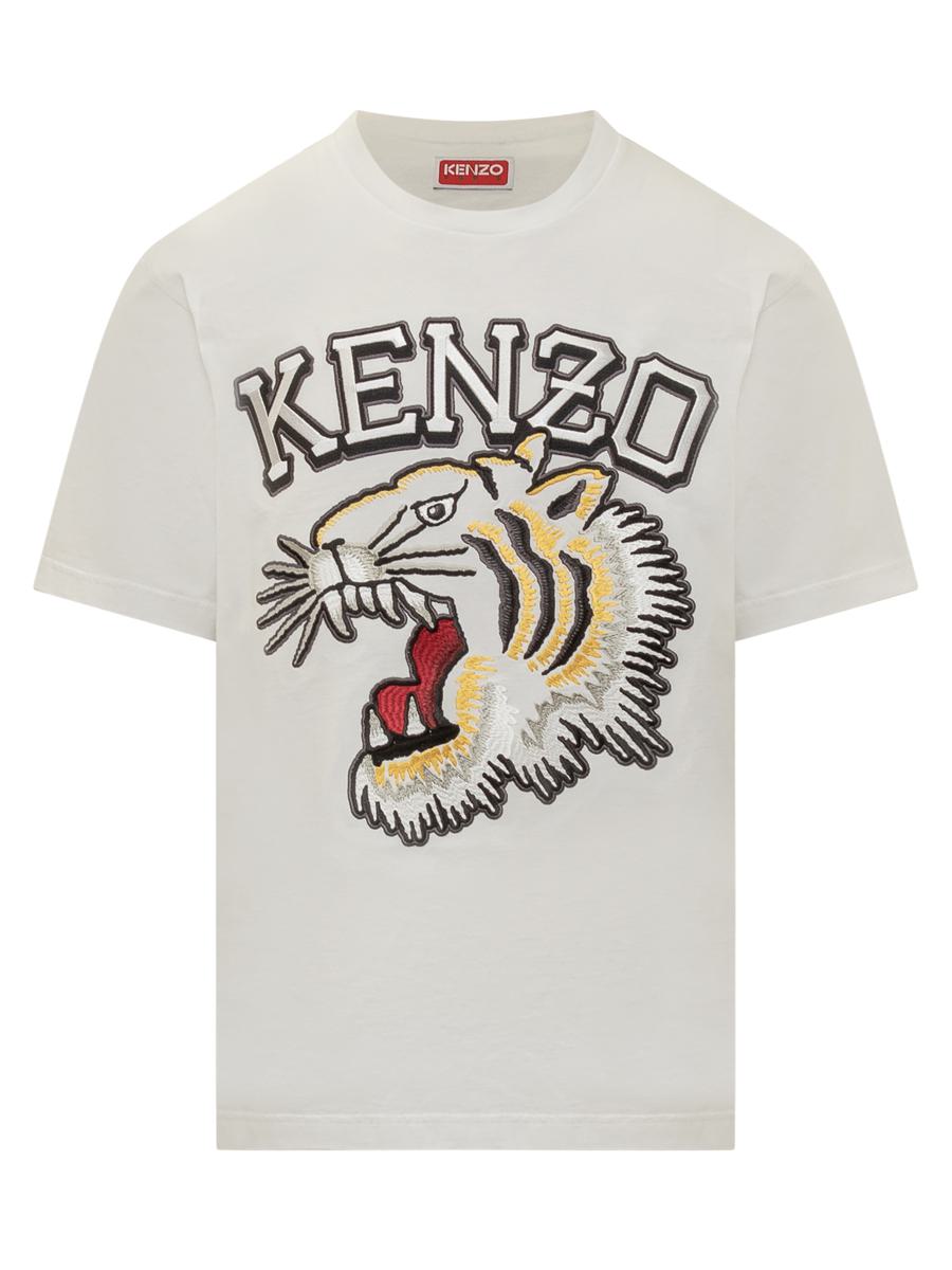 Kenzo Tiger Varisty T-shirt In White