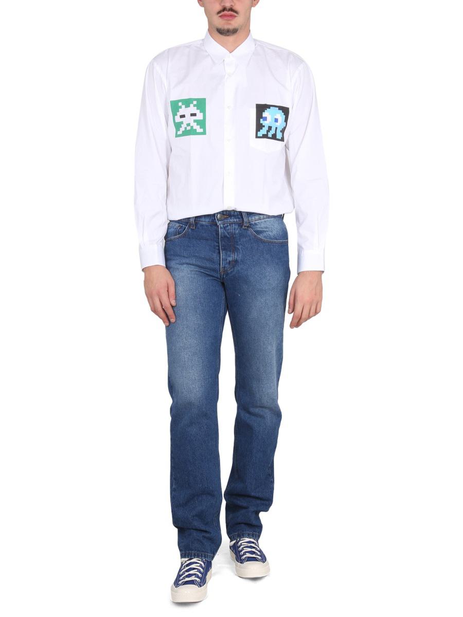 Shop Comme Des Garçons Regular Fit Shirt In White