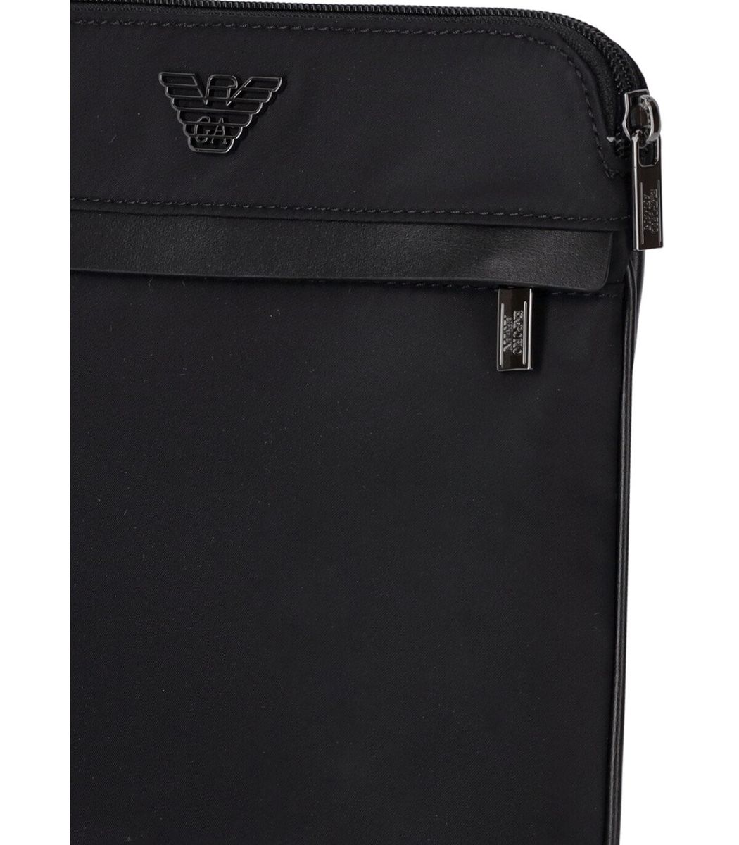 Shop Emporio Armani Black Nylon Crossbody Bag