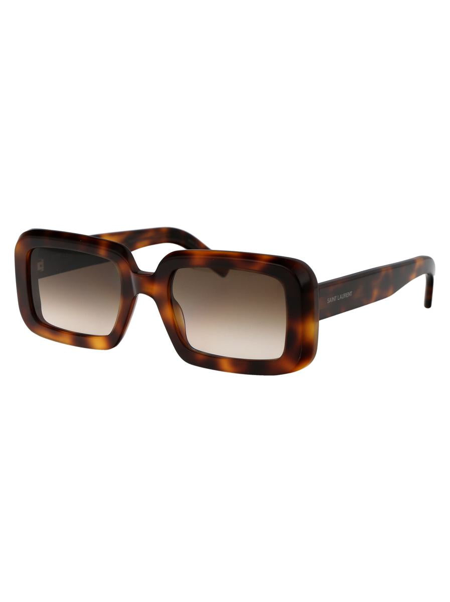Shop Saint Laurent Eyewear Sunglasses In 012 Havana Havana Brown