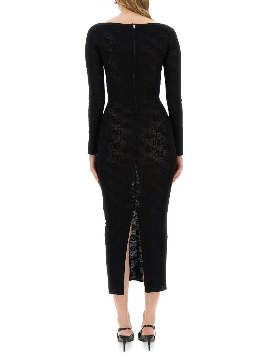 Shop Dolce & Gabbana Long Dress In Black