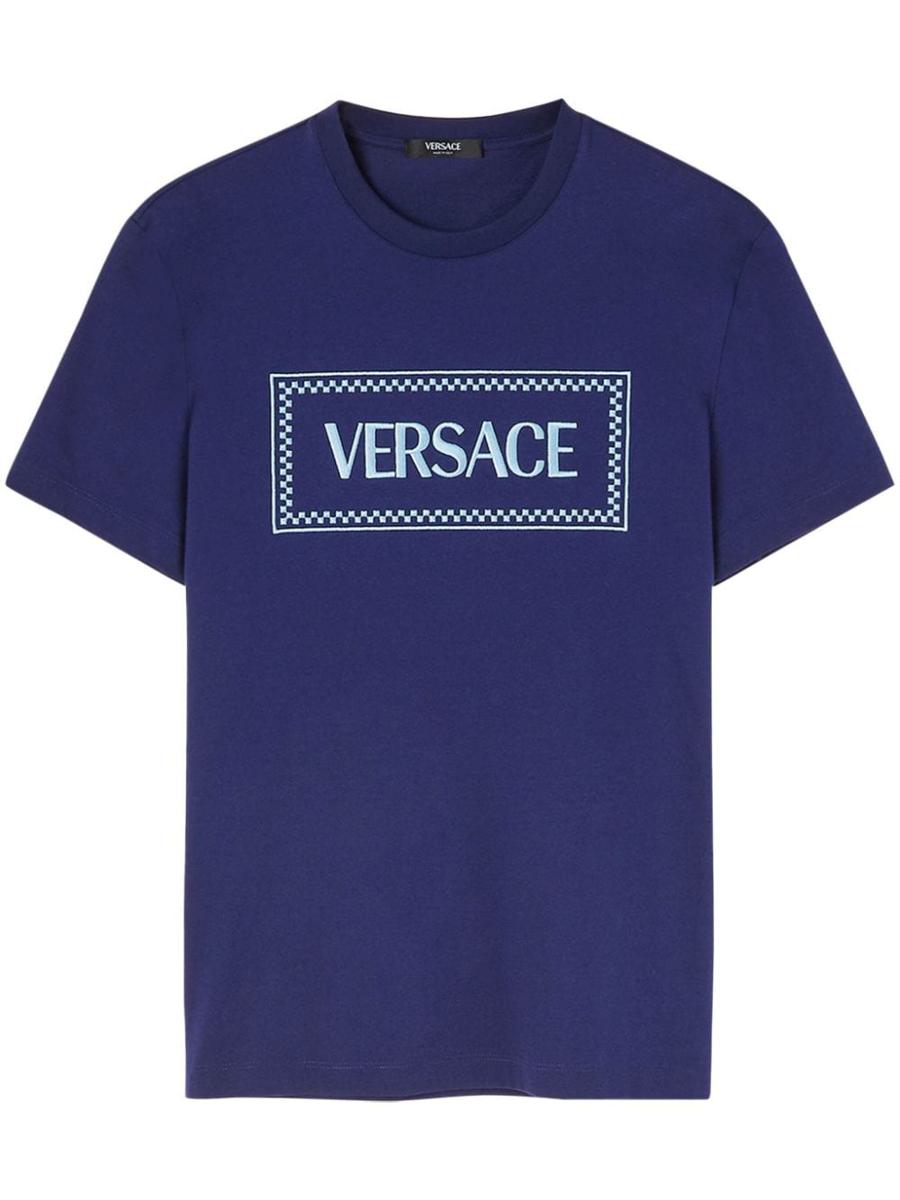 Shop Versace T-shirts & Tops In Blue