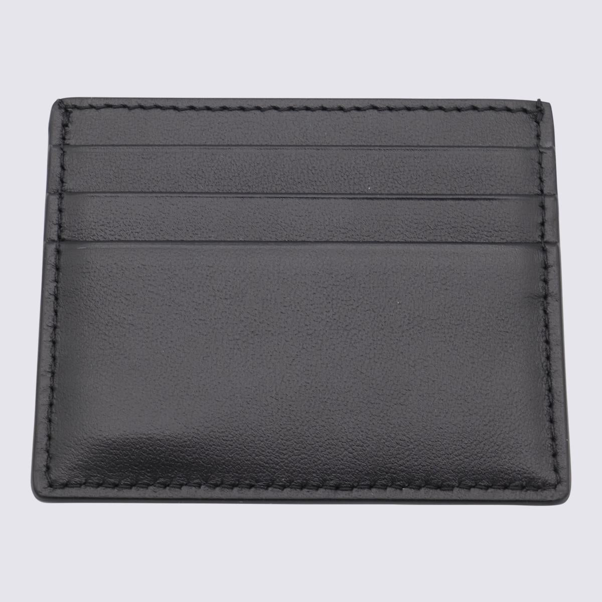 Shop Valentino Garavani Black Leather Vlogo Card Holder