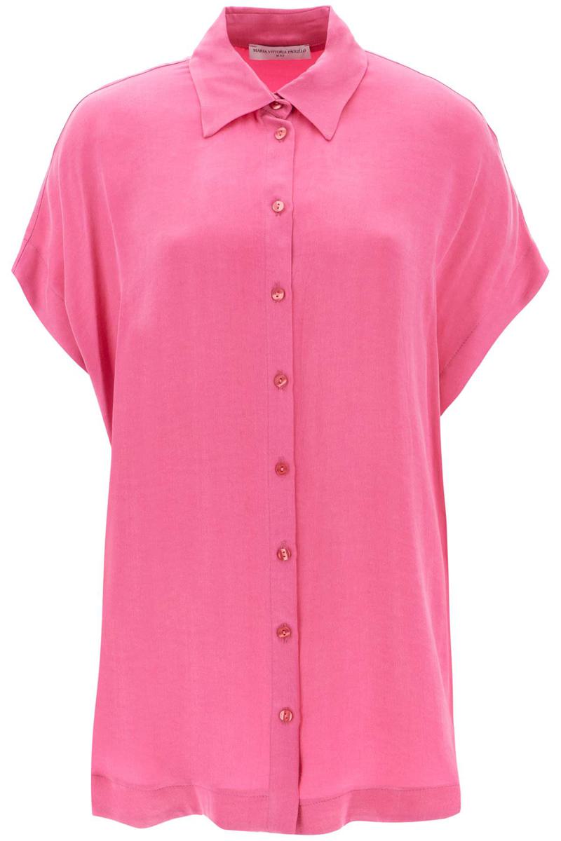 Shop Mvp Wardrobe 'santa Cruz' Short-sleeved Shirt In Fuxia